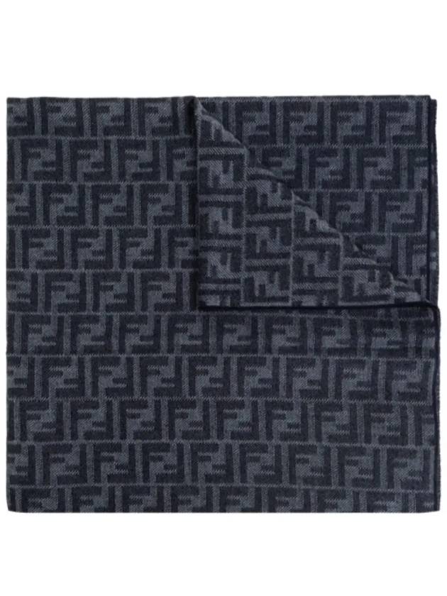 FF Jacquard Scarf Blue - FENDI - BALAAN 2