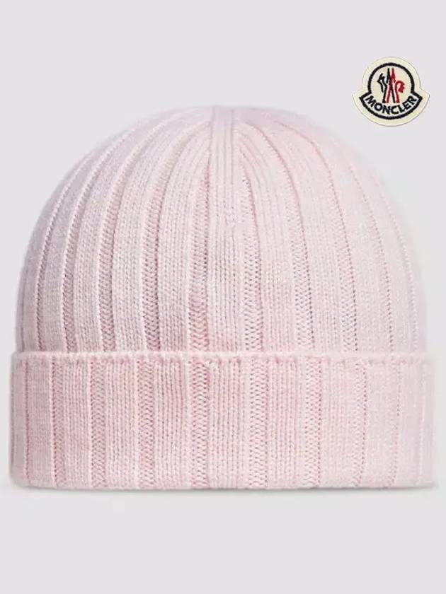 Baby Wool Beanie Light Pink 3B00002 M1131 506 - MONCLER - BALAAN 3