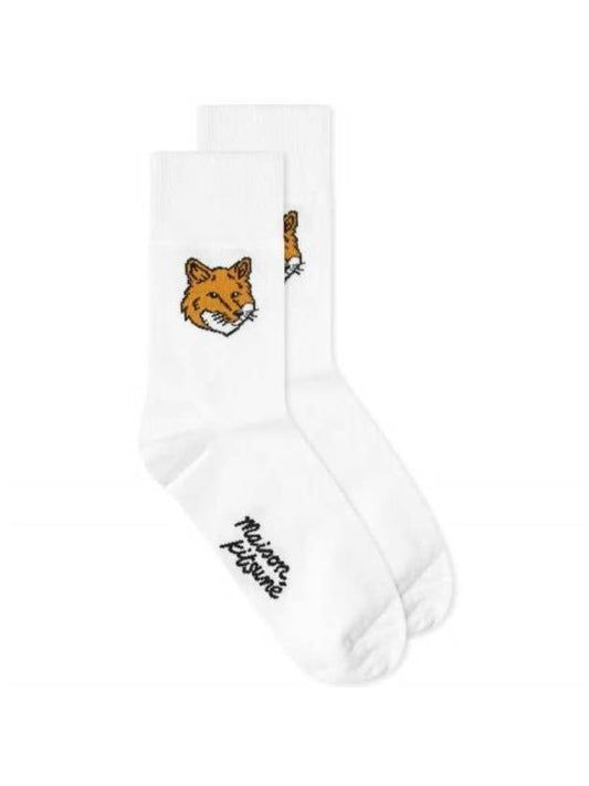 Fox Head Socks White - MAISON KITSUNE - BALAAN 1