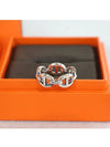 Small Chaine D'Ancre Enchainee Ring Silver - HERMES - BALAAN 6