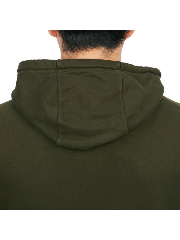 Wappen Patch Cotton Zip Up Hoodie Olive - STONE ISLAND - BALAAN 10