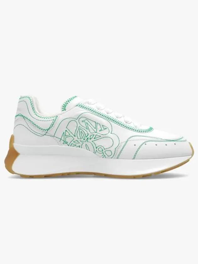 Sprint Runner Low Top Sneakers White Green - ALEXANDER MCQUEEN - BALAAN 2