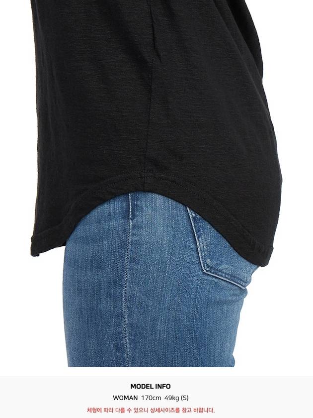 Koldi Linen Short Sleeve T-Shirt Black - ISABEL MARANT ETOILE - BALAAN 10