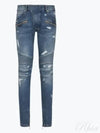 Biker Fade Denim Skinny Jeans Blue - BALMAIN - BALAAN 2