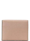 V Logo Signature Flap Compact Half Wallet Rose Canel - VALENTINO - BALAAN 4