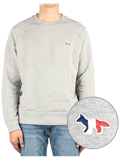 Tricolor Fox Patch Sweatshirt Gray Melange - MAISON KITSUNE - BALAAN 2