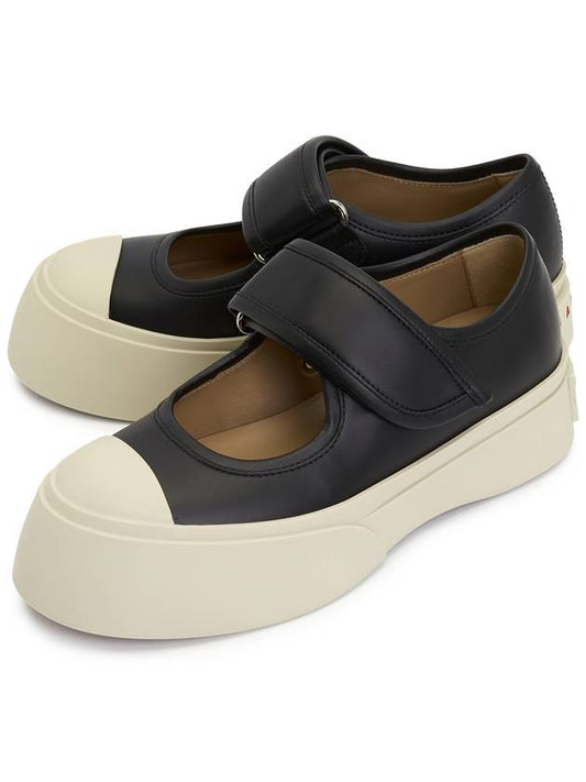 Nappa Leather Mary Jane Low Top Sneakers Black - MARNI - BALAAN 2