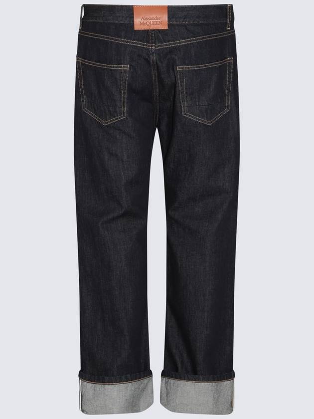 Denim Straight Pants 781770QYAAB4244 INDIGO BLUE - ALEXANDER MCQUEEN - BALAAN 5