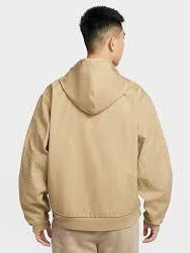 Life Logo Zip-Up Hoodie Beige - NIKE - BALAAN 3