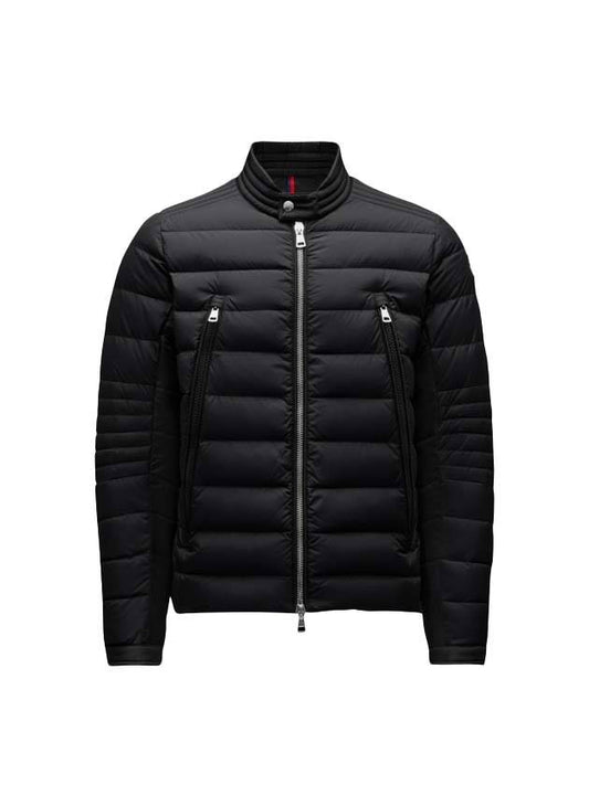 Amiot Down Short Padding Jacket Black - MONCLER - BALAAN.