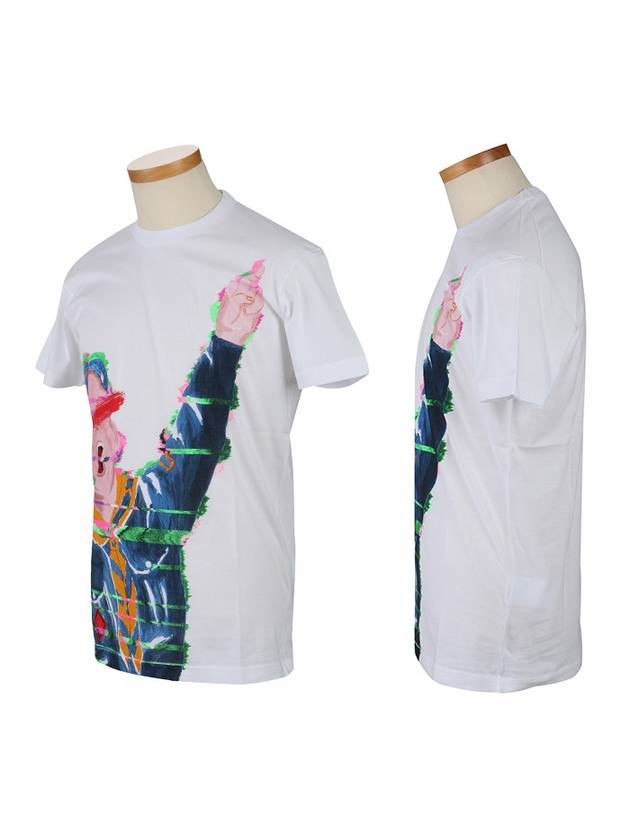 Paint Splatter Short Sleeve T-Shirt White - DSQUARED2 - BALAAN 2