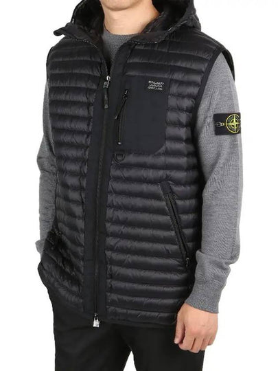 Logo Applique Padded Vest Black - BURBERRY - BALAAN 2