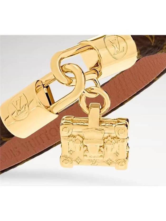 Petite Malle Charm Bracelet Gold Brown - LOUIS VUITTON - BALAAN 4