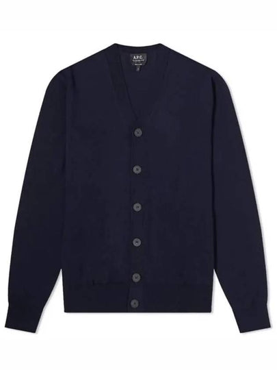 Samuel V-Neck Wool Cardigan Blue - A.P.C. - BALAAN 2