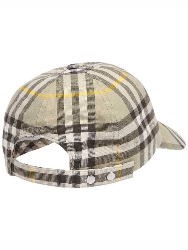 Check Cotton Base Ball Cap Beige - BURBERRY - BALAAN 3