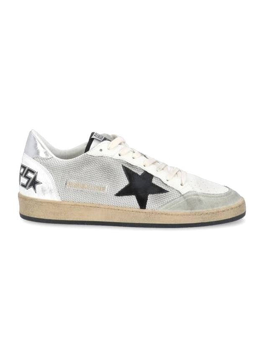 Ball Star Suede Star Laminate Low Top Sneakers Grey - GOLDEN GOOSE - BALAAN.