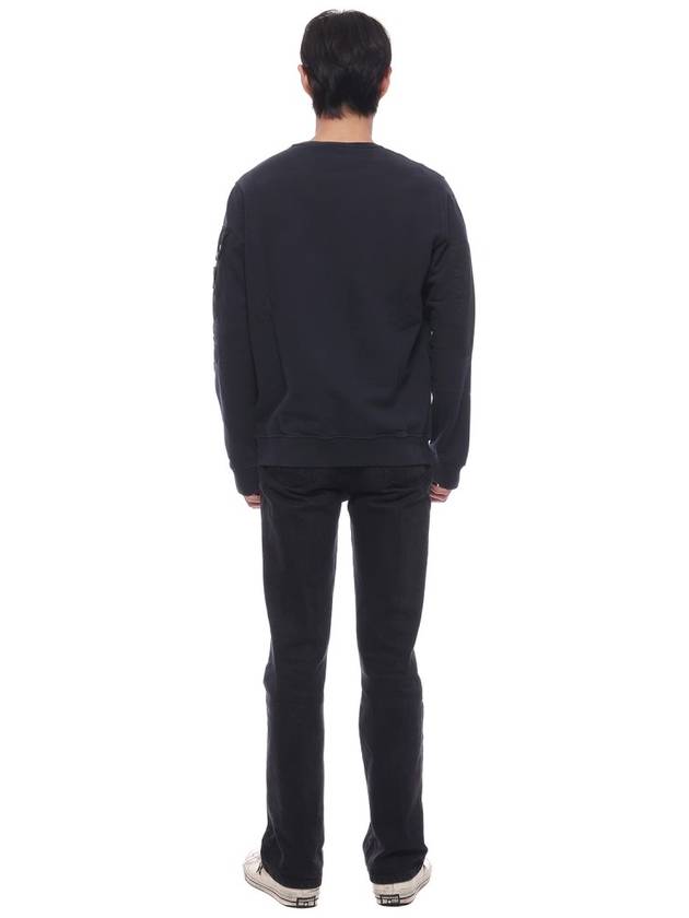 SN Blue sweatshirt with 811563920 V0020 - STONE ISLAND - BALAAN 6