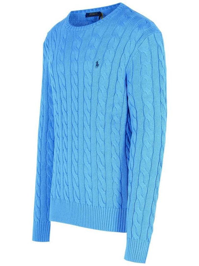 Polo Ralph Lauren Light Blue Cotton Sweater - POLO RALPH LAUREN - BALAAN 2