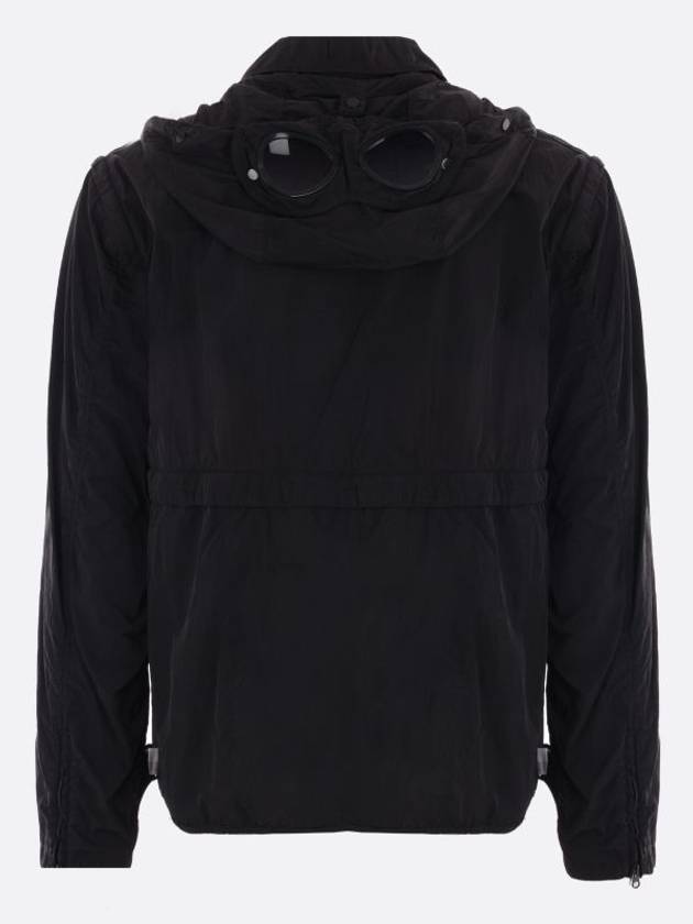 Chrome-R Goggle Utility Hooded Jacket Black - CP COMPANY - BALAAN 4