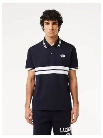 Men s color combination tipping puff badge match polo t shirt PH7447 54G G45 domestic product GQ2N24013021160 - LACOSTE - BALAAN 1