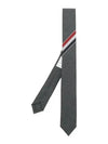 Three-Line Engineer Stripe Wool  Neck Tie Dark Grey - THOM BROWNE - BALAAN 2