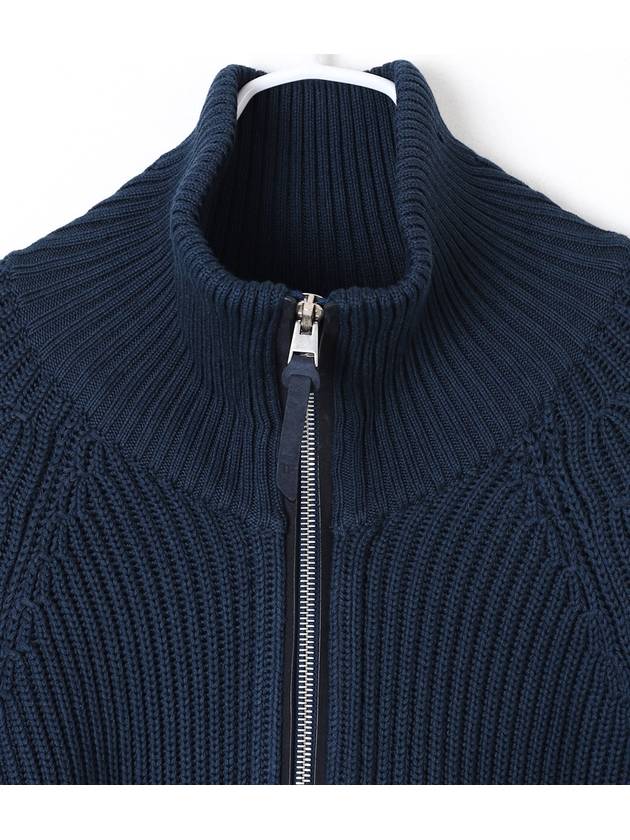 Silk Cotton Funnel Neck Zip Up Jacket Royal Blue - TOM FORD - BALAAN 5