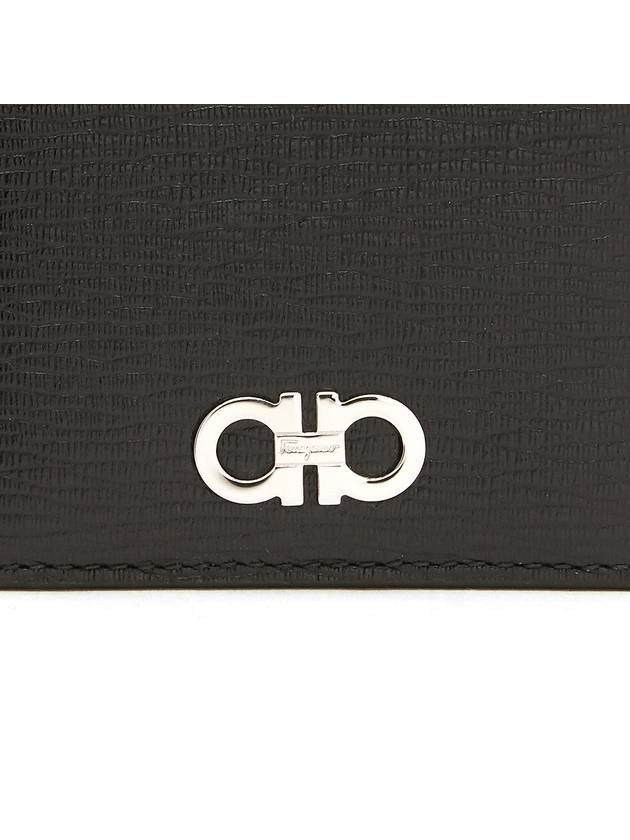 Gancini Logo Coin Wallet Black - SALVATORE FERRAGAMO - BALAAN 6