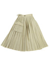 Nylon Twill Pleated Skirt Light Khaki - SACAI - BALAAN 2