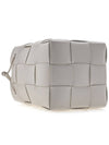 Cassette Intrecciato Leather Bucket Bag White - BOTTEGA VENETA - BALAAN 6