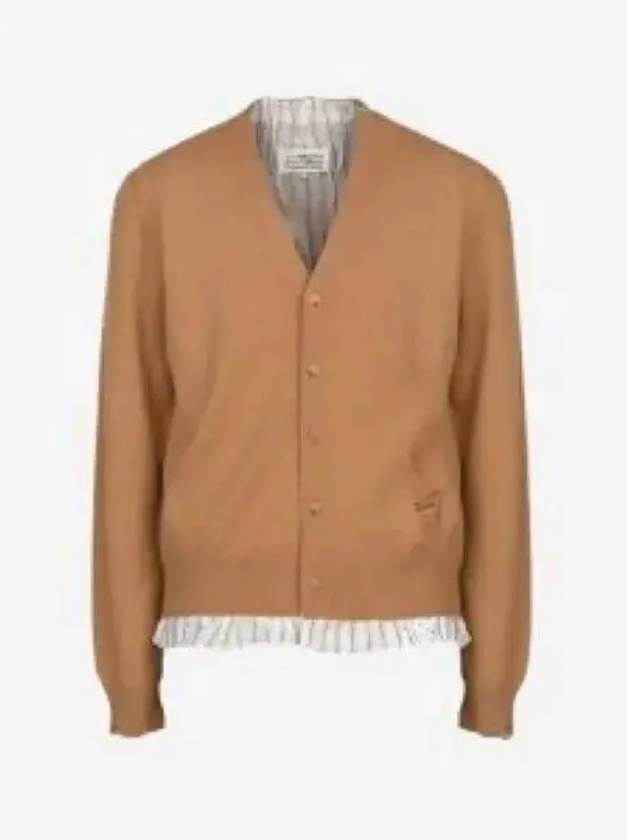 Men's Distressed Cardigan Camel - MAISON MARGIELA - BALAAN 2