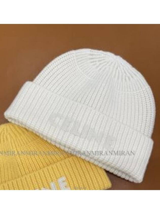 Logo Knit Wool Beanie 2A61W535Q Shop - CELINE - BALAAN 2