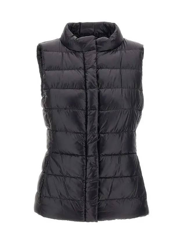 Giulia Slim Fit Down Padded Vest Black - HERNO - BALAAN 3