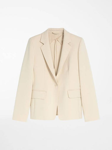 Alarico Flap Pocket Blazer Wool Jacket Beige - MAX MARA - BALAAN 1