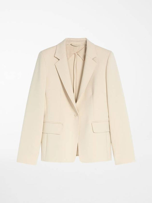 Alarico Flap Pocket Blazer Wool Jacket Beige - MAX MARA - BALAAN 2