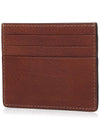 Embossed Logo Calfskin Half Wallet Brown - BRUNELLO CUCINELLI - BALAAN 3