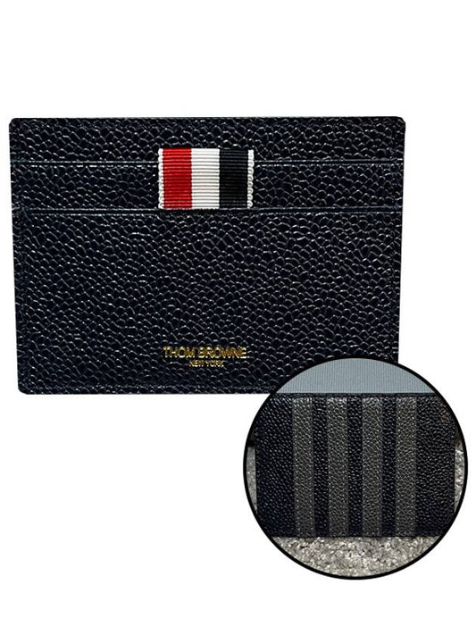 Men's Pebble Diagonal Stripe Card Wallet Navy - THOM BROWNE - BALAAN 2