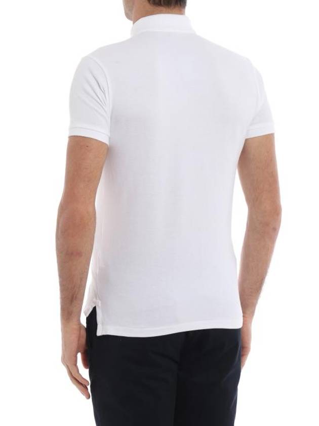 Logo Slim Fit Short Sleeve Polo Shirt White - POLO RALPH LAUREN - BALAAN 5