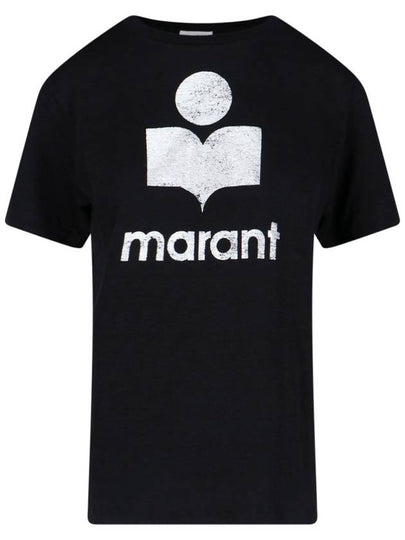 Zwell Logo Print Short Sleeve T-Shirt Black - ISABEL MARANT - BALAAN 2