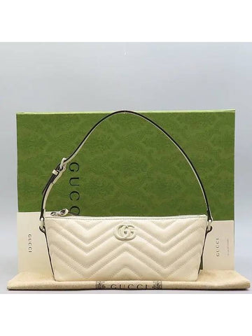 739166 White leather GG Marmont Matelasse small shoulder bag - GUCCI - BALAAN 1