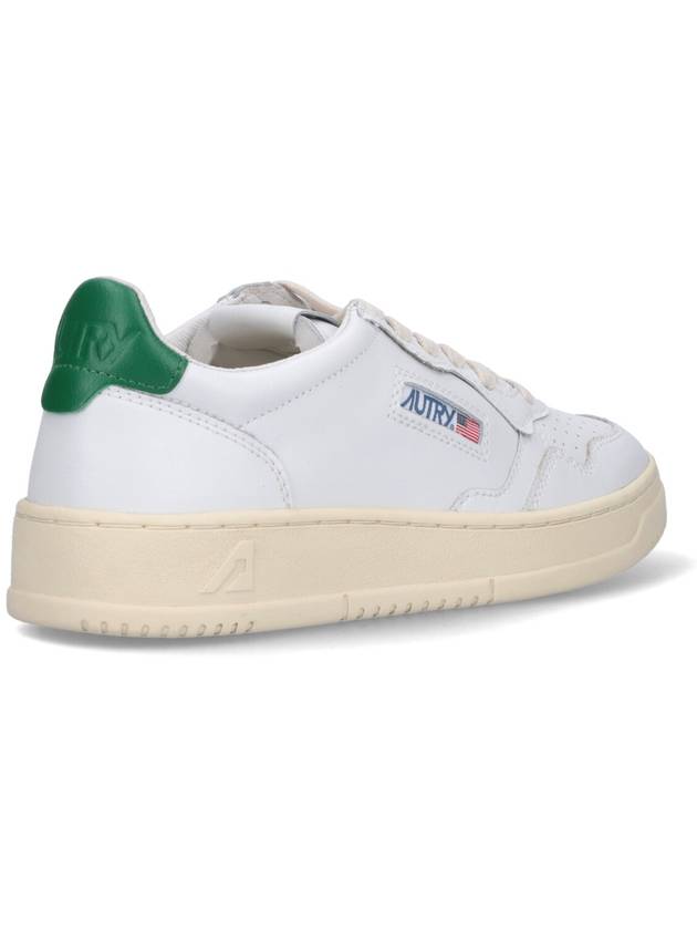 Medalist Green Tab Leather Low Top Sneakers White - AUTRY - BALAAN 5