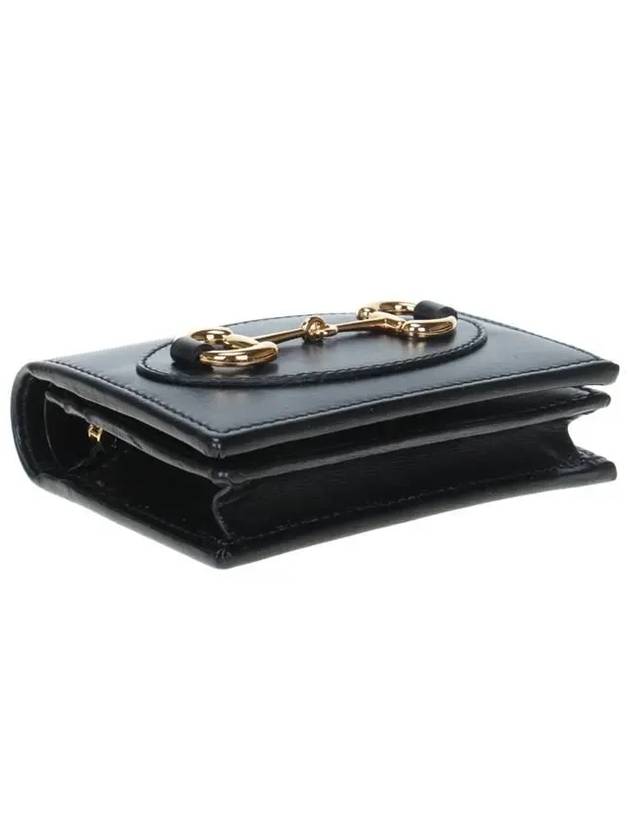 Horsebit 1955 Bi-Fold Card Wallet Black - GUCCI - BALAAN 6