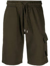 Light Fleece Utility Shorts Green - CP COMPANY - BALAAN 1