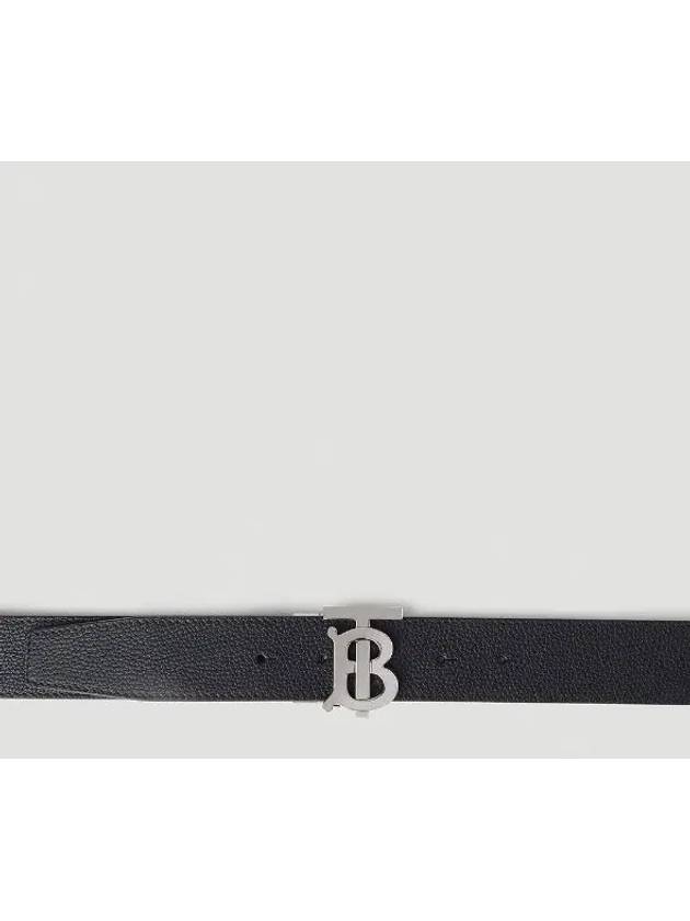 Reversible Monogram Leather Belt Black - BURBERRY - BALAAN 3