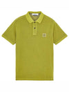 Men's Logo Patch Cotton Short Sleeve Polo Shirt Green - STONE ISLAND - BALAAN 2