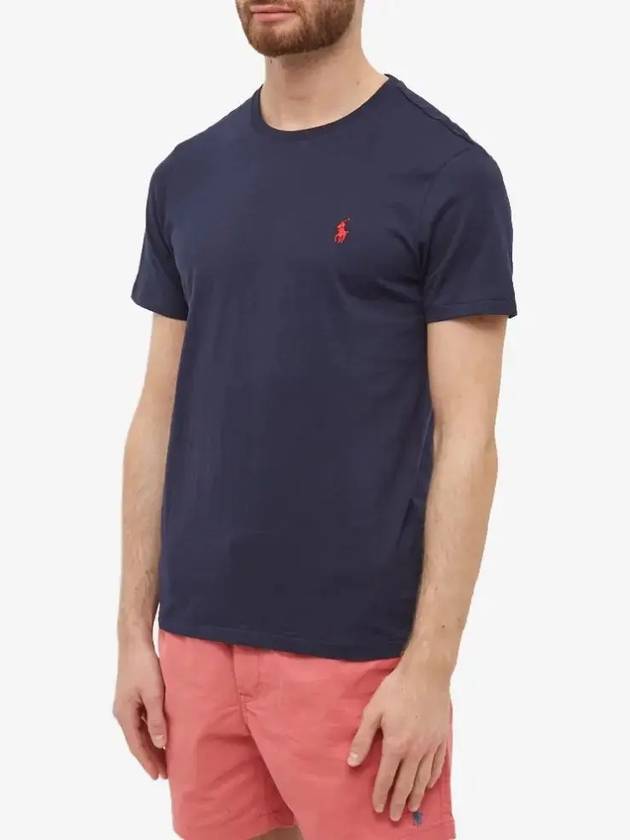 Men's Embroidered Pony Short Sleeve T-Shirt Navy - POLO RALPH LAUREN - BALAAN 4