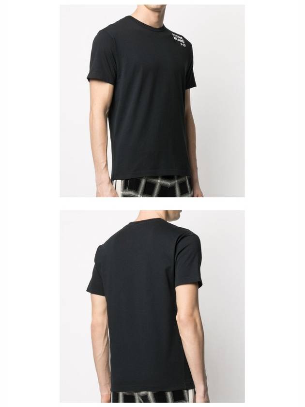 Shoulder Logo Round Short Sleeve T-Shirt Black - STONE ISLAND - BALAAN 6