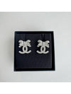 CC logo diamante ribbon earrings silver ABA922 - CHANEL - BALAAN 1