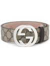 Interlocking GG Buckle Supreme Belt Beige - GUCCI - BALAAN 2