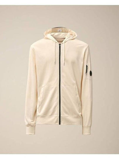 Light Fleece Zip Up Hoodie Beige - CP COMPANY - BALAAN 2