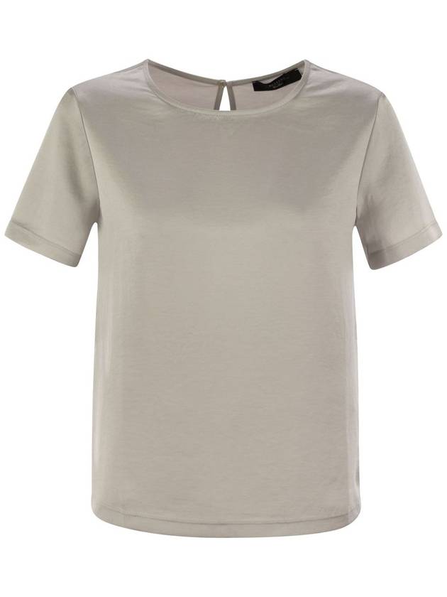 AMBURGO - Satin and jersey T-shirt - WEEKEND MAX MARA - BALAAN 1